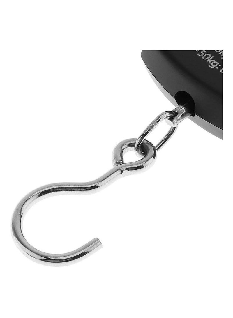 LCD Digital Hanging Luggage Weighing Scale Black - Image 3